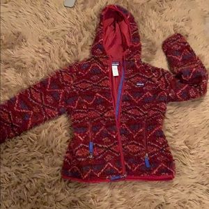 Patagonia coat- red and blue